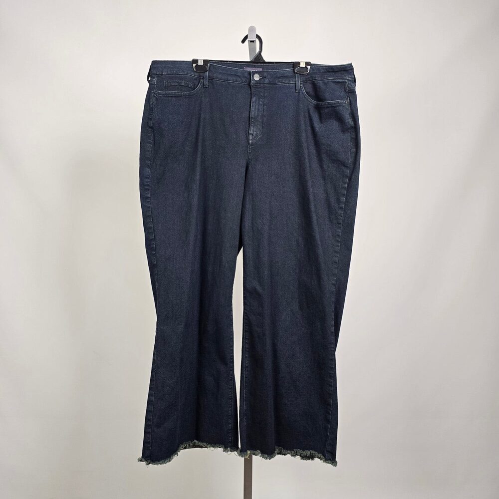 NYDJ Teresa Wide Leg Jeans 20W Dark Wash Lift Tuck Denim Plus Size